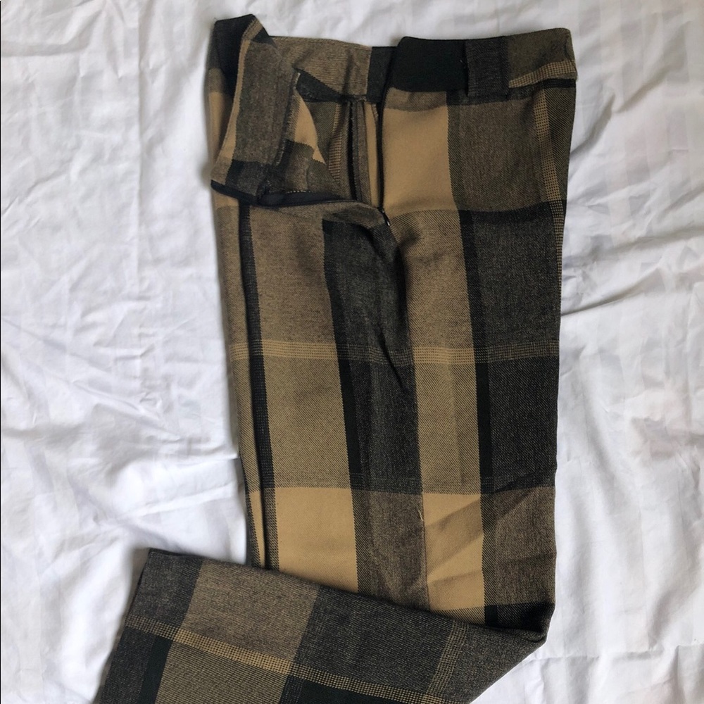 VINTAGE plaid trousers with side zipper